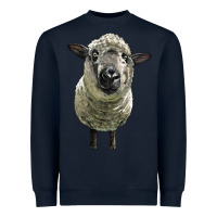 Navy hampshire sheep head Heavyweight Sweatshirt - LillyAllenDesigns