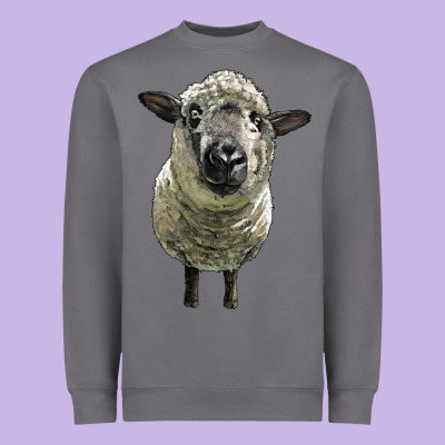 Hampshire Sheep Head Heavyweight Sweatshirt Designed By Lillyallendesigns