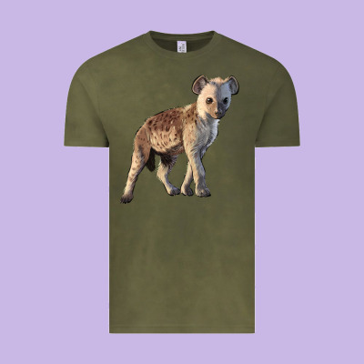 Baby Hyena Illustrations Vintage Tee Designed By Lillyallendesigns