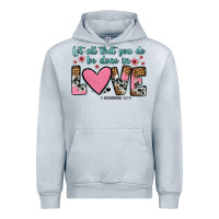 Heather Grey let all that you do be done in love Urban Hoodie - OliviaCreatesArt