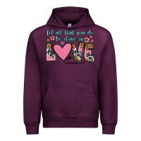Mauve Wine let all that you do be done in love Urban Hoodie - OliviaCreatesArt