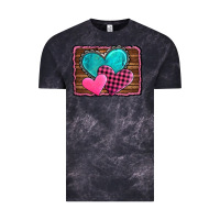 Cloud Black valentine's day hearts turquoise heart Vintage Tee - AdoDesignShop
