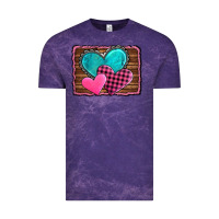 Cloud Purple valentine's day hearts turquoise heart Vintage Tee - AdoDesignShop