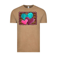 Vintage Coffee valentine's day hearts turquoise heart Vintage Tee - AdoDesignShop