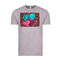 Vintage Zinc valentine's day hearts turquoise heart Vintage Tee - AdoDesignShop