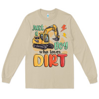 Mushroom just a boy who loves dirt Long Sleeve Tee - MaliasSmallBusiness