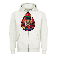 Oatmeal Heather Hispanic Heritage Zipper Hoodie - BundleAndBundleShop