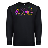 Black little miss mardi gras Premium Sweatshirt - texasbilliewilder