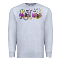 Heather Grey little miss mardi gras Premium Sweatshirt - texasbilliewilder