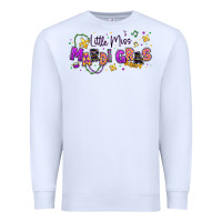 White little miss mardi gras Premium Sweatshirt - texasbilliewilder
