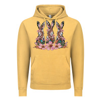 Rabbits With Blossom Flower Vintage Hoodie | Teevron