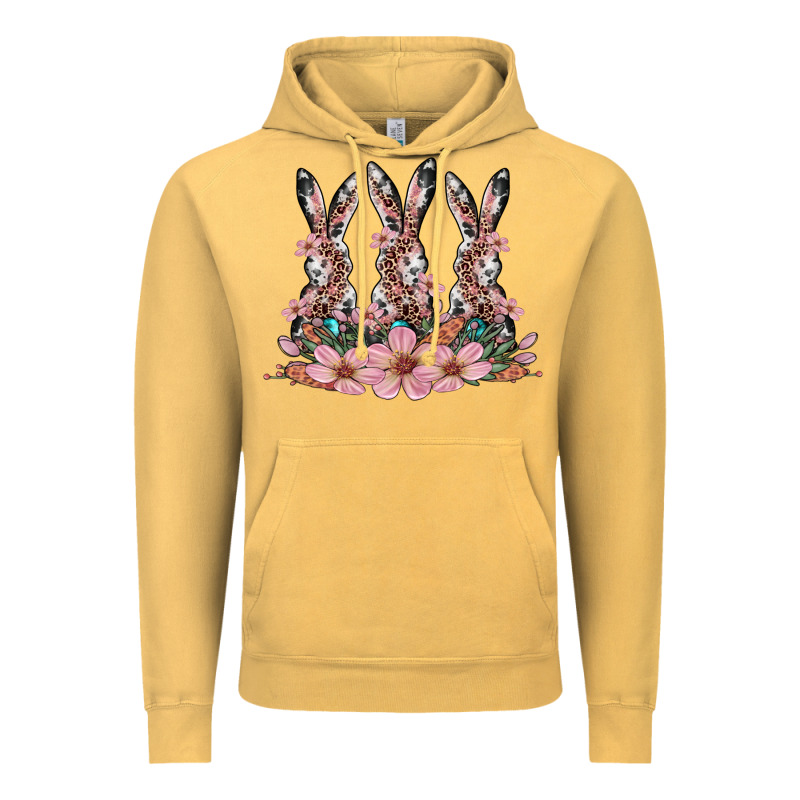 Rabbits With Blossom Flower Vintage Hoodie by Artiststas | Teevron