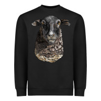 Black dorper sheep head Heavyweight Sweatshirt - LillyAllenDesigns