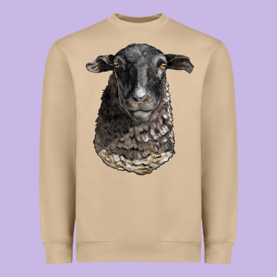 Dorper Sheep Head Heavyweight Sweatshirt Designed By Lillyallendesigns