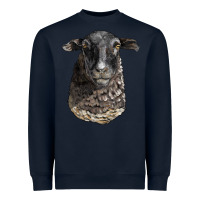 Navy dorper sheep head Heavyweight Sweatshirt - LillyAllenDesigns