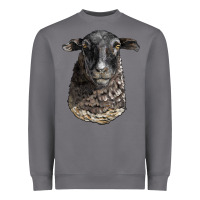 Storm dorper sheep head Heavyweight Sweatshirt - LillyAllenDesigns