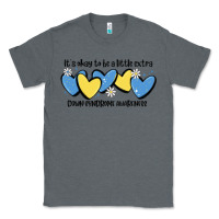 Charcoal Heather it's okay to be little extra down syndrome awarene Classic Tee - MaliasSmallBusiness