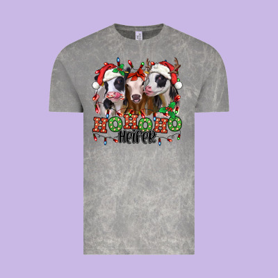 Ho Ho Ho Heifer Christmas Heifers Vintage Tee Designed By Jasminsmagicworld