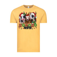 Vintage Mustard ho ho ho heifer christmas heifers Vintage Tee - Jasminsmagicworld