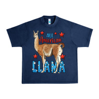 Navy All American Llama Urban Heavy Tee - LillyAllenDesigns