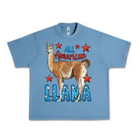 Pebble Blue All American Llama Urban Heavy Tee - LillyAllenDesigns