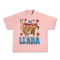 Salmon All American Llama Urban Heavy Tee - LillyAllenDesigns