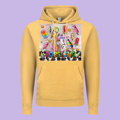 Popsicle's And Unicorn Vintage Hoodie Designed By Adodesignshop