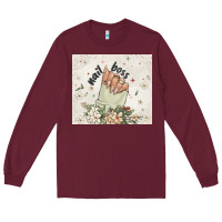 Burgundy nail boss Long Sleeve Tee - MaliasSmallBusiness