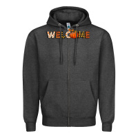 Charcoal Heather welcome pumpkin Zipper Hoodie - BundleAndBundleShop