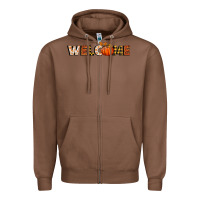 Chestnut welcome pumpkin Zipper Hoodie - BundleAndBundleShop