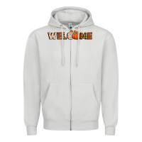 Dove Grey welcome pumpkin Zipper Hoodie - BundleAndBundleShop
