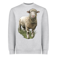 Heather Grey dorset sheep Heavyweight Sweatshirt - LillyAllenDesigns