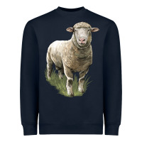 Navy dorset sheep Heavyweight Sweatshirt - LillyAllenDesigns