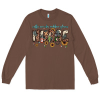 Chestnut nurse coffee scrubs rubber gloves Long Sleeve Tee - JahusDesignShop