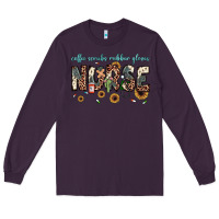 Plum nurse coffee scrubs rubber gloves Long Sleeve Tee - JahusDesignShop