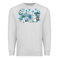 Dove Grey winter snowman coffee cups Premium Sweatshirt - texasbilliewilder