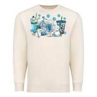 Sandshell winter snowman coffee cups Premium Sweatshirt - texasbilliewilder