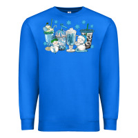True Royal winter snowman coffee cups Premium Sweatshirt - texasbilliewilder