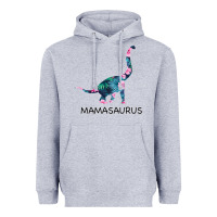 Heather Grey Mamasaurus Dinosaur Heavyweight Hoodie - Bettercallsaul