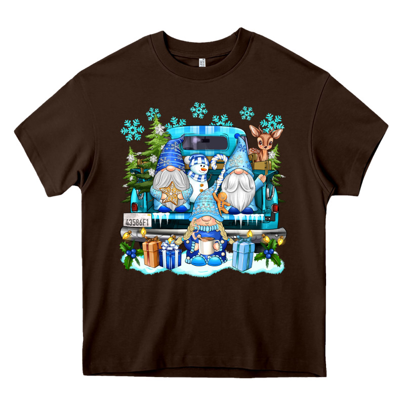 Snowman Gnome Truck Heavy Core Tee by texasbilliewilder | Teevron