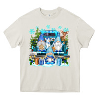 Cream snowman gnome truck Heavy Core Tee - texasbilliewilder