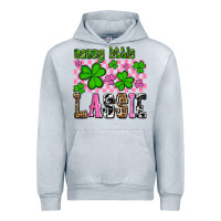 Heather Grey St. Patrick's Day Sassy little lassie Urban Hoodie - OliviaCreatesArt