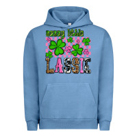 Pigment Pebble Blue St. Patrick's Day Sassy little lassie Urban Hoodie - OliviaCreatesArt