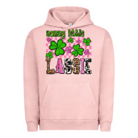 Pigment Salmon St. Patrick's Day Sassy little lassie Urban Hoodie - OliviaCreatesArt