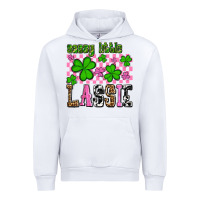 White St. Patrick's Day Sassy little lassie Urban Hoodie - OliviaCreatesArt