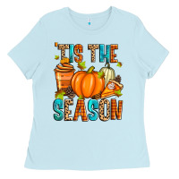 Baby Blue 'tis the season fall Ladies Tee - Zillion Design Studio