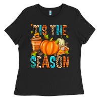 Black 'tis the season fall Ladies Tee - Zillion Design Studio