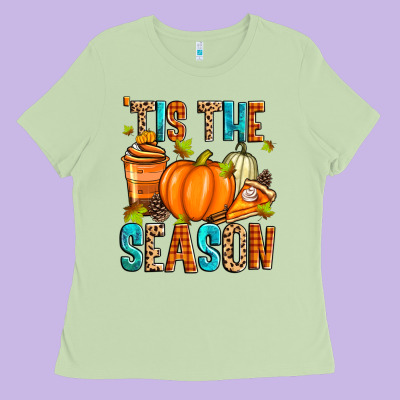 'tis The Season Fall Ladies Tee Designed By Zillion Design Studio