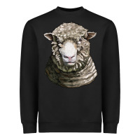 Black dorset sheep head Heavyweight Sweatshirt - LillyAllenDesigns