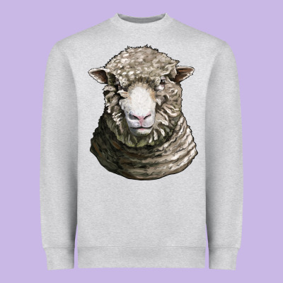 Dorset Sheep Head Heavyweight Sweatshirt Designed By Lillyallendesigns